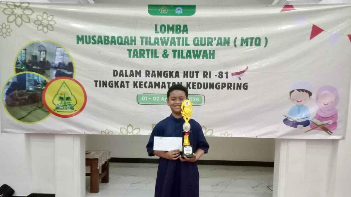 Siswa SD Muhammadiyah 1 Kedungpring Juara 1 MTQ Cabang Tartil Kecamatan