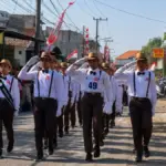 SMP Mulia Tulangan Borong Lima Gelar Lomba Gerak Jalan HUT RI