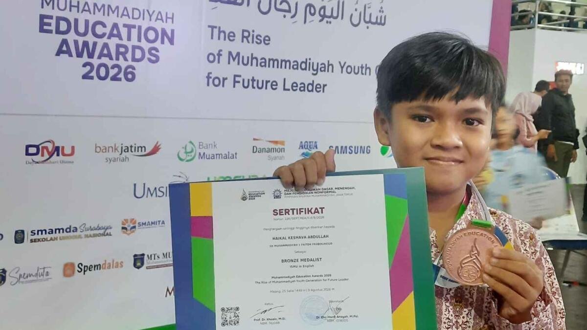 Tumbangkan Ratusan Peserta, Siswa SD Muhammadiyah 1 Paiton Raih Bronze Medal di MEA 2026