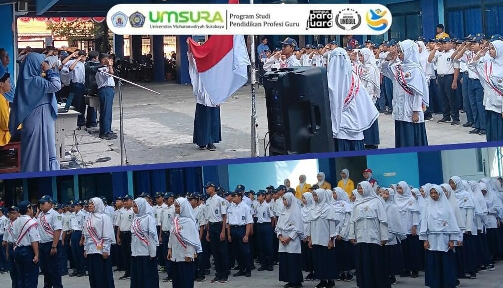 Upacara Bendera SMP Muhammadiyah 15 Surabaya Tanamkan Value Diri dan Wawasan Kebangsaan