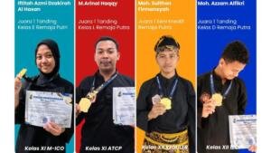 Delapan Siswa Mamsaka Gemilang di GOR Ken Arok, Borong 4 Emas dan 4 Perak