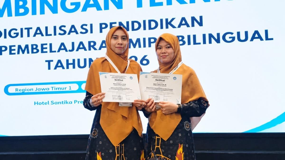 Dua Guru SD Musix Raih Best Performance Bimtek MIPA Bilingual Jatim