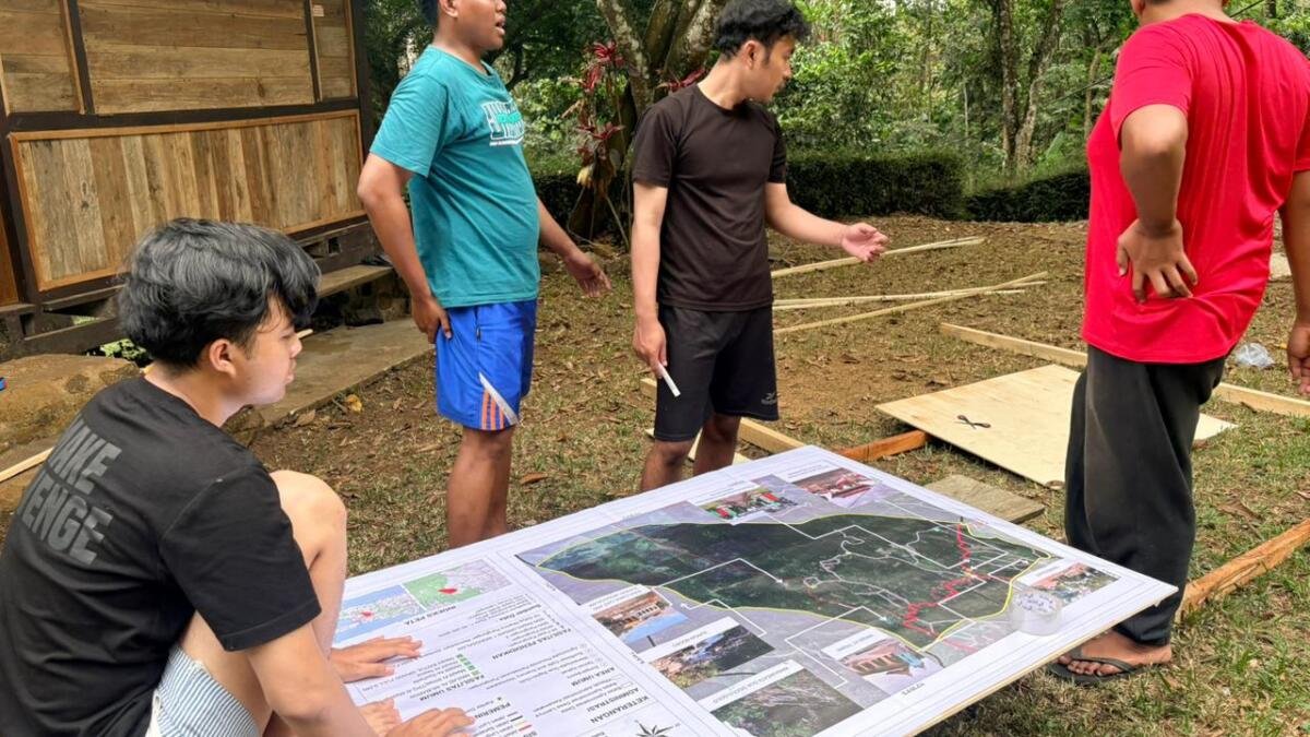 KKN-P 35 Umsida Hadirkan Peta Desa, Mudahkan Warga Kenali Wilayah Panglungan