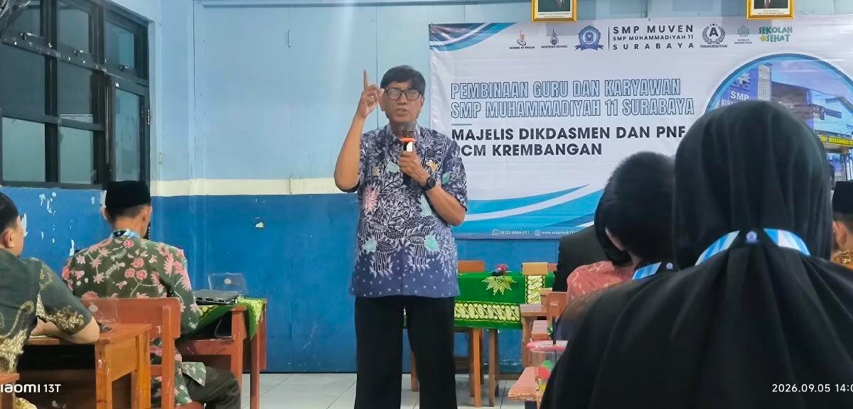 Ir. Sudarusman Bagikan Strategi Penguatan Sinergi dan Layanan Pendidikan di SMP Muhammadiyah 11 Surabaya