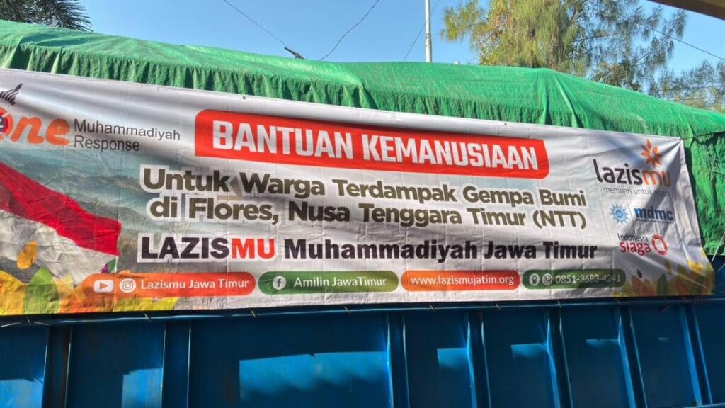 Lazismu Jatim Kirim Lagi Bantuan Logistik Senilai Rp1 Miliar dengan Empat Truk ke Flores