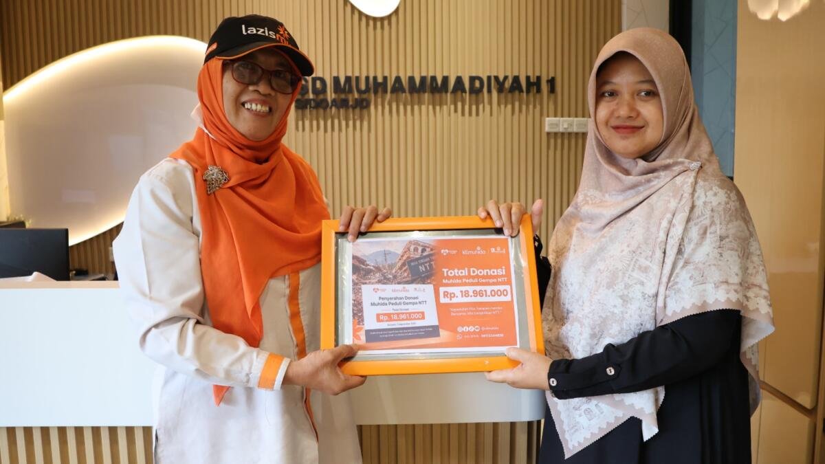 SD Muhida Salurkan Donasi Rp18.961.000 untuk Korban Gempa NTT