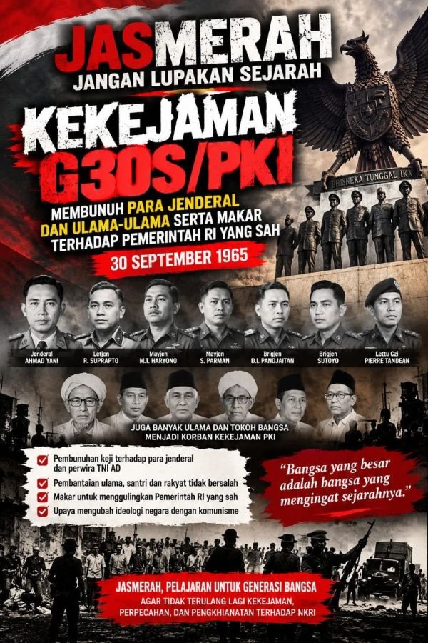 Sejarah Pergolakan G30S 1965 dan Pelajaran bagi Generasi Muda