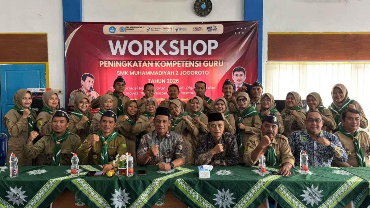 SMK Muhammadiyah 2 Jogoroto Tingkatkan Kompetensi Guru melalui Workshop Transformasi Pembelajaran Era AI