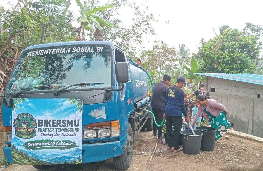 BikersMu Temanggung Salurkan 10.000 Liter Air Bersih, Bantu 224 Warga