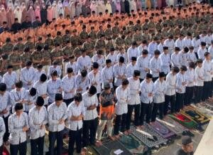 Doa Santri untuk Negeri, 630 Warga SMP Muhammadiyah 8 Batu Gelar Shalat Istisqa’