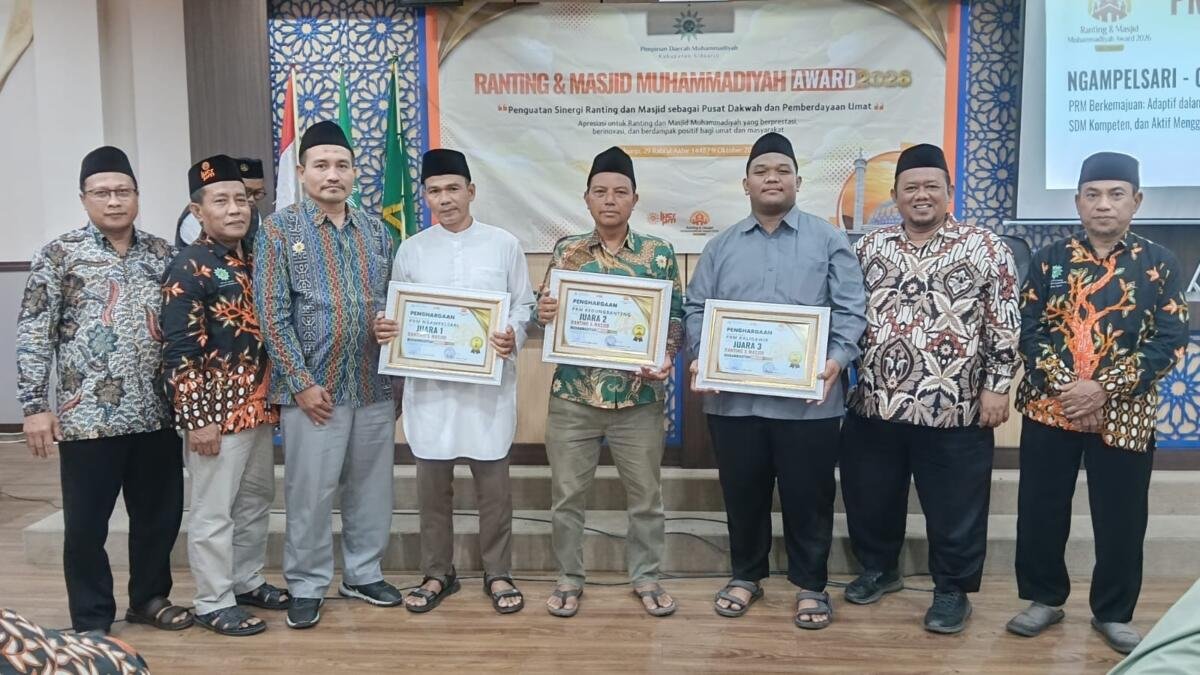 PDM Sidoarjo Gelar Awarding Ranting dan Masjid Temukan Praktik Baik Dakwah dan Pemberdayaan Umat