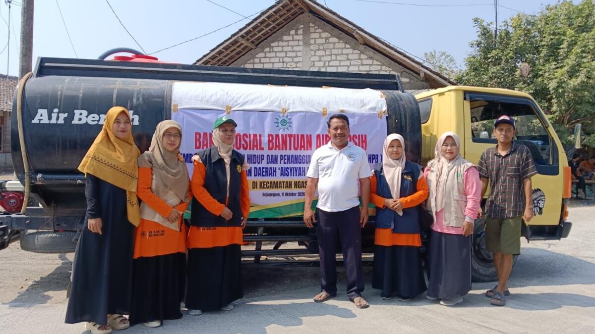 65.000 Liter Harapan Mengalir ke Nganti dan Kolong, Aisyiyah Bojonegoro Hadir Saat Air Bersih Dibutuhkan