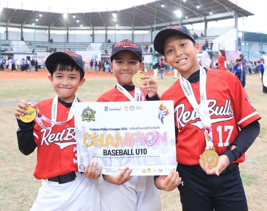 Tiga Siswa Mudipat Bawa Redbulls U10 Juara Baseball SRC 2026