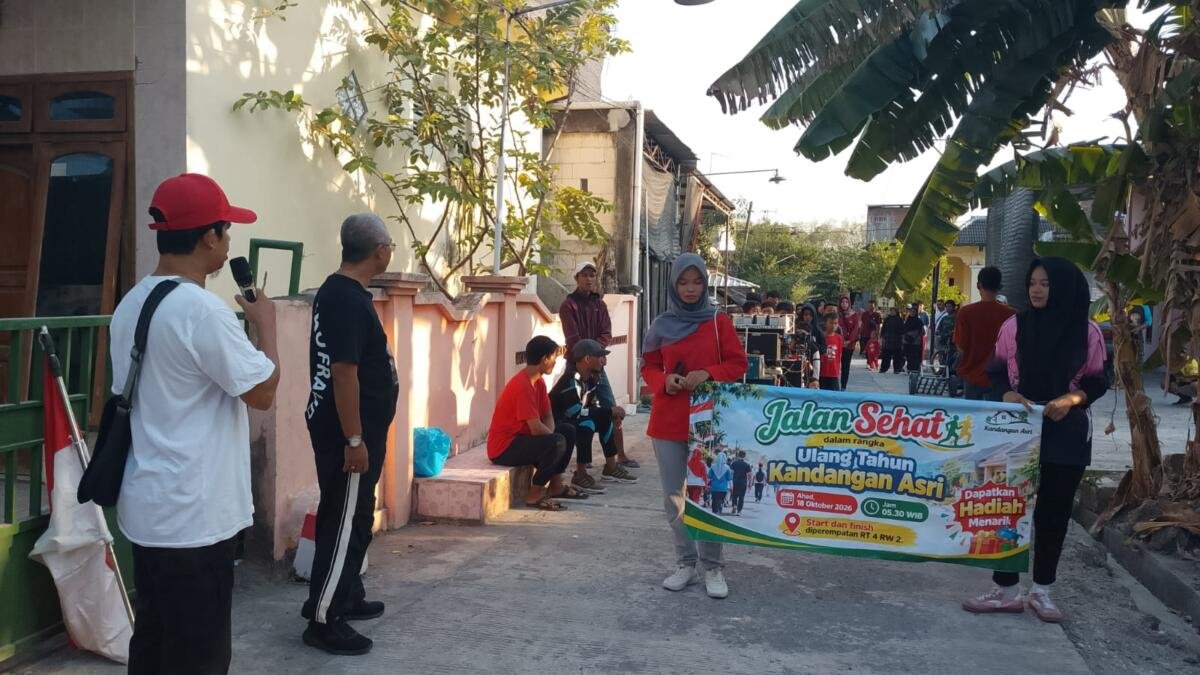 Jalan Sehat Kampung Kandangan Asri Pucakwangi Meriah, Sediakan 100 Hadiah Hiburan