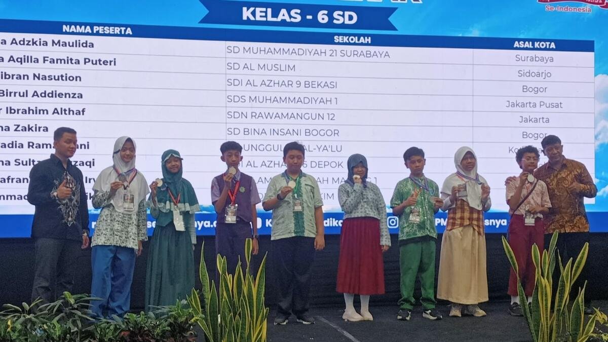 Chelsea Adzkia Maulida Raih Medali Perak KSNR 8, Harumkan SD Muhammadiyah 21 Surabaya