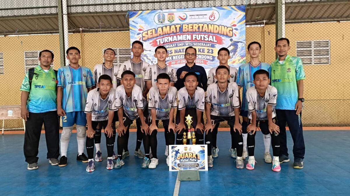 Spemudas Paciran Juara 1 Turnamen Invitation Futsal Dies Natalis ke-23 SMKN 1 Brondong