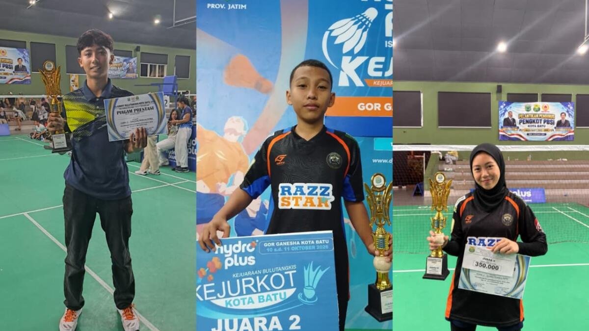 Borong Prestasi di Kejurkot Bulutangkis Kota Batu 2026, Tiga Murid SMP Muhammadiyah 8 Batu Harumkan Nama Mudeba