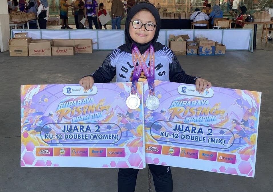 Borong Dua Gelar Juara 2, Siswa SD Musix Bersinar di Surabaya Rising Champion Pickleball 2026