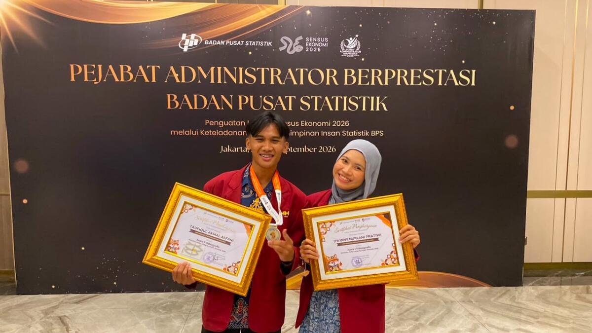 Kreatif Olah Data Statistik, Mahasiswa UMM Sabet Juara 1 Nasional BPS