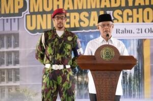 Letakkan Batu Pertama SMP MSUS, Haedar Nashir Tekankan Kualitas Pendidikan