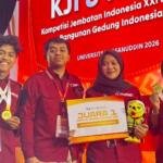 Mahasiswa UMM Juara 1 KJI Nasional 2026, Rancang Jembatan Baja Ringan