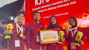 Mahasiswa UMM Juara 1 KJI Nasional 2026, Rancang Jembatan Baja Ringan