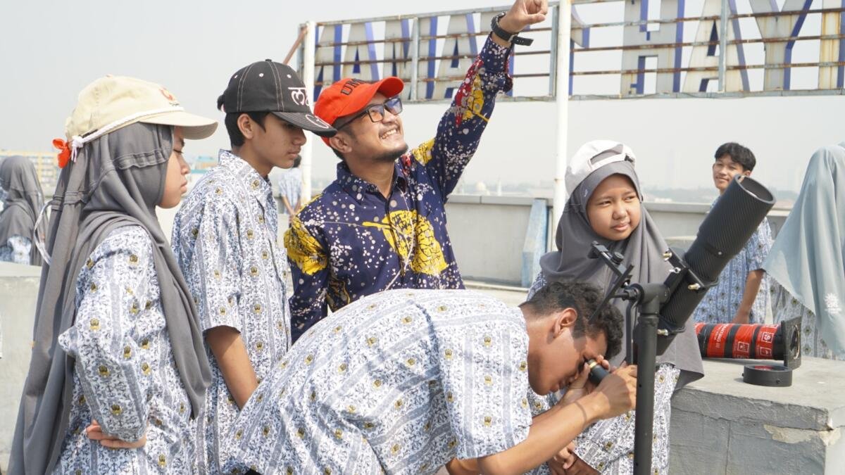 Siswa Tahfidz Smamita Amati Bintik Hitam Matahari, Belajar Astronomi Islam